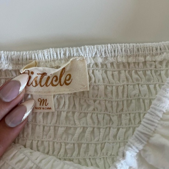 white puffy long sleeve top - Picture 2 of 5